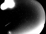 Geminid meteor at 0530 hours MST on the morning of Friday December 14, 2018