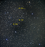 Barnard 148 and 149 labeled image