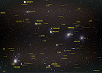 Markarian Galaxy Chain labeled image